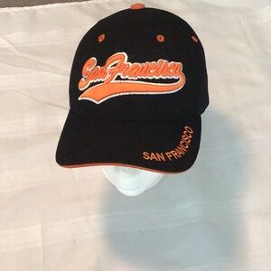 San Francisco black/ orange adjustable baseball cap preowned like new